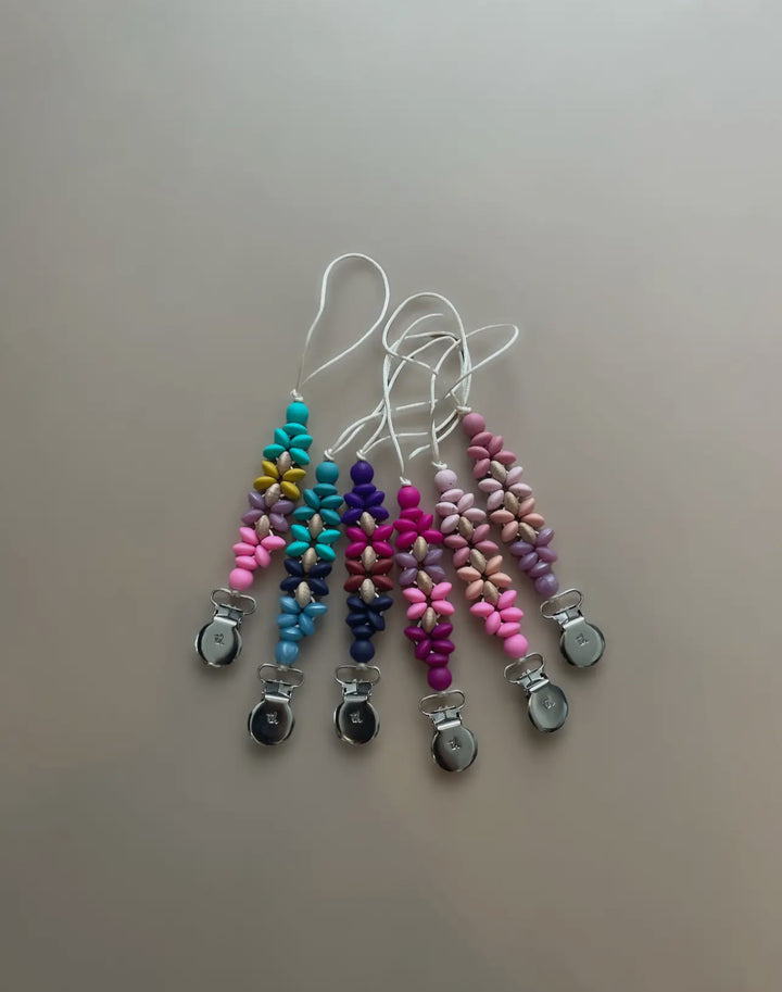 Flower Pacifier/Toy Clip