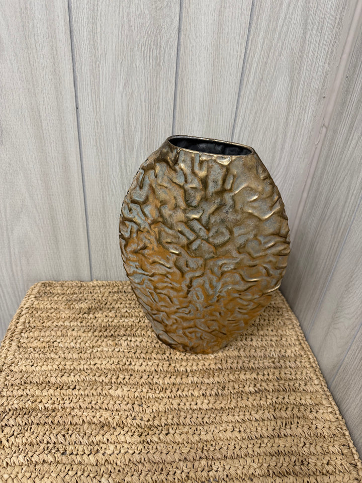 Bronzed Terrain Sculptural Vase