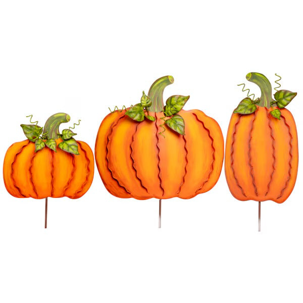 Grand Harvest Pumpkin Decorative Stakes