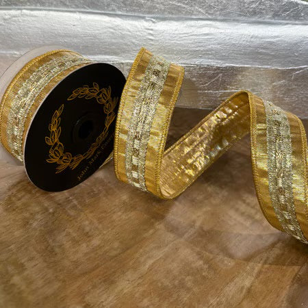 John Mark Enterprises: Gilded Stripe Ribbon