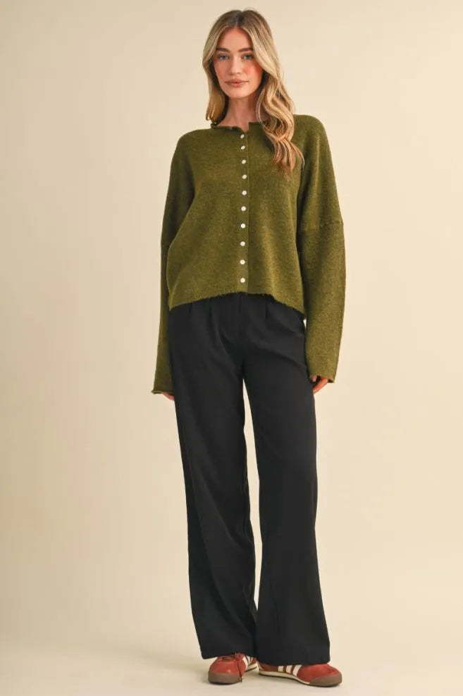 The Arden Olive Cardigan