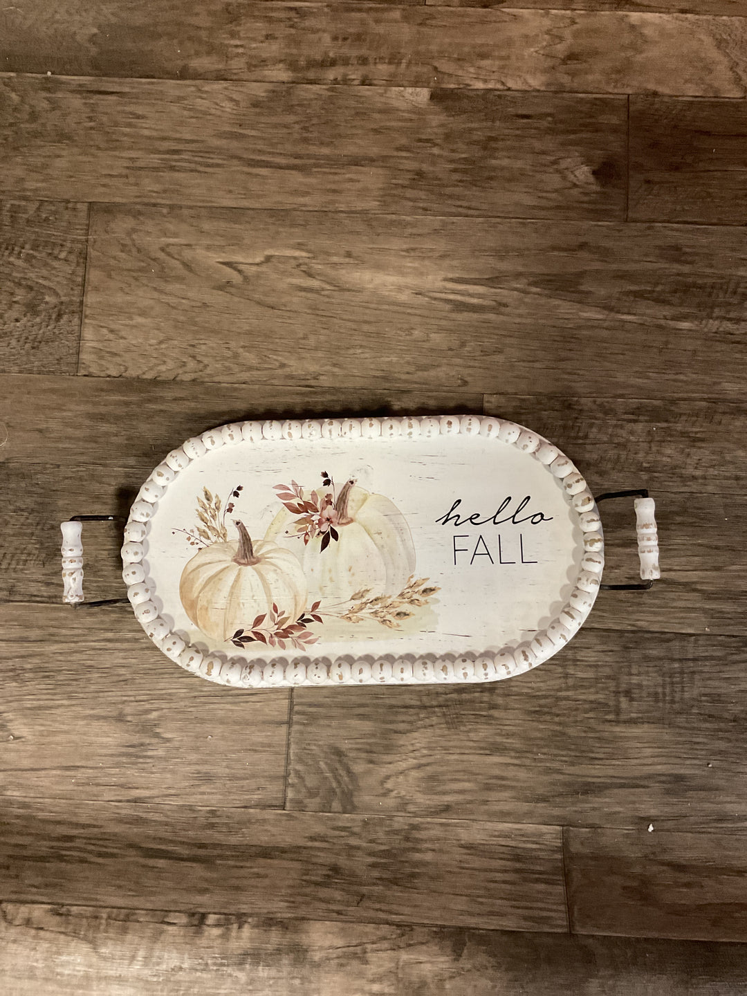 Beaded Wood Trays