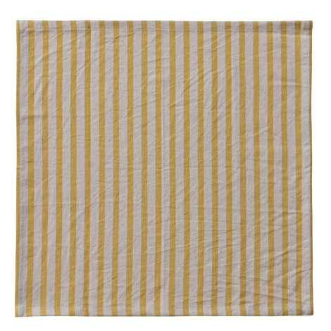 Mustard Stripe Cotton Napkins