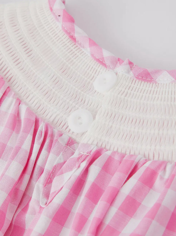 Sweetheart Gingham Smocked Dress