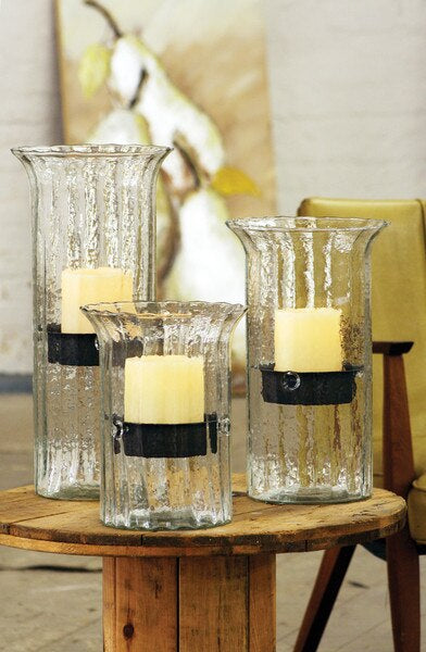 Ribbed Glass Cylinder Votive