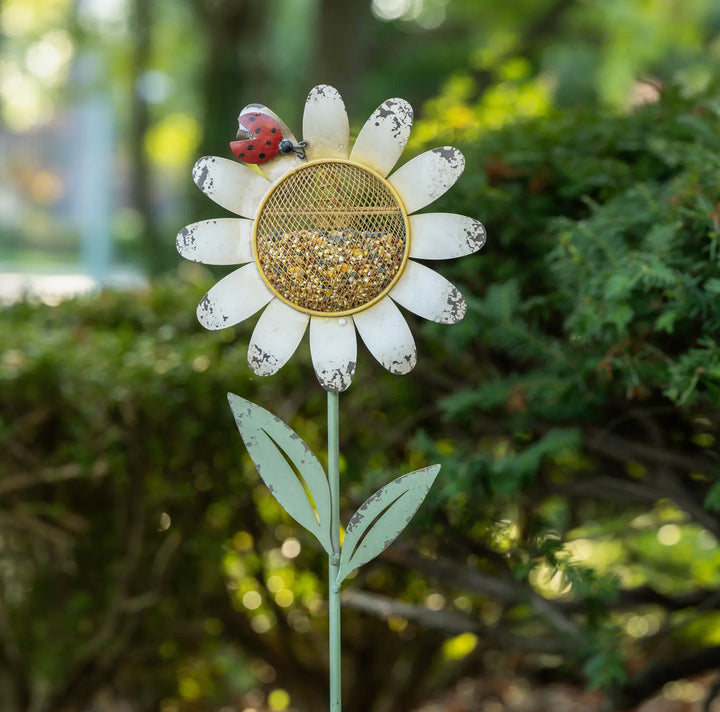 Vintage Daisy Bird Feeder Stake