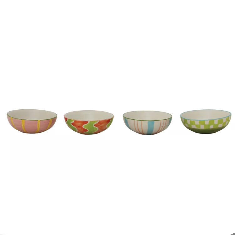 Hand-Painted Stoneware Dish
