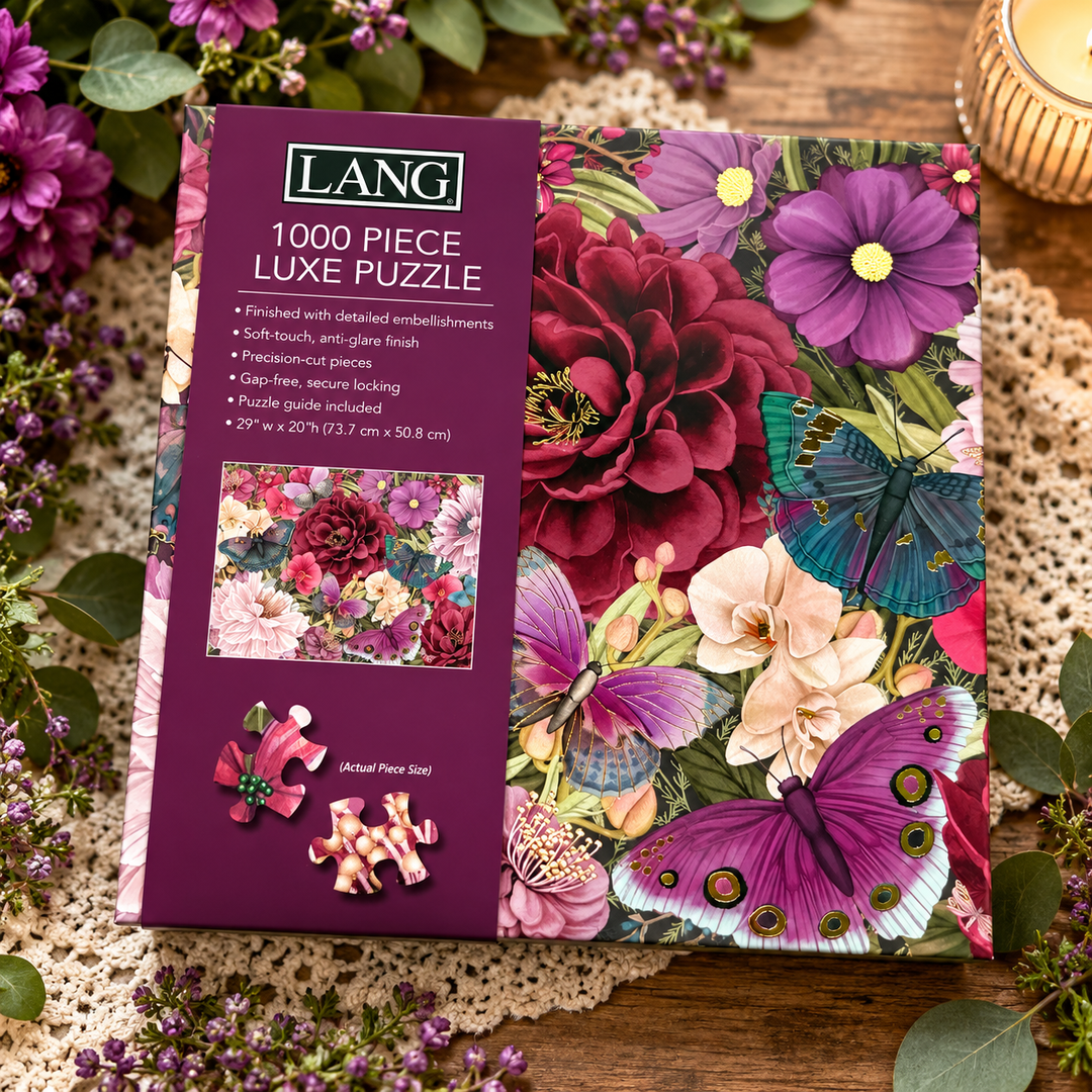 Enchanted Blooms & Butterflies 1000-Piece Luxe Puzzle by LANG