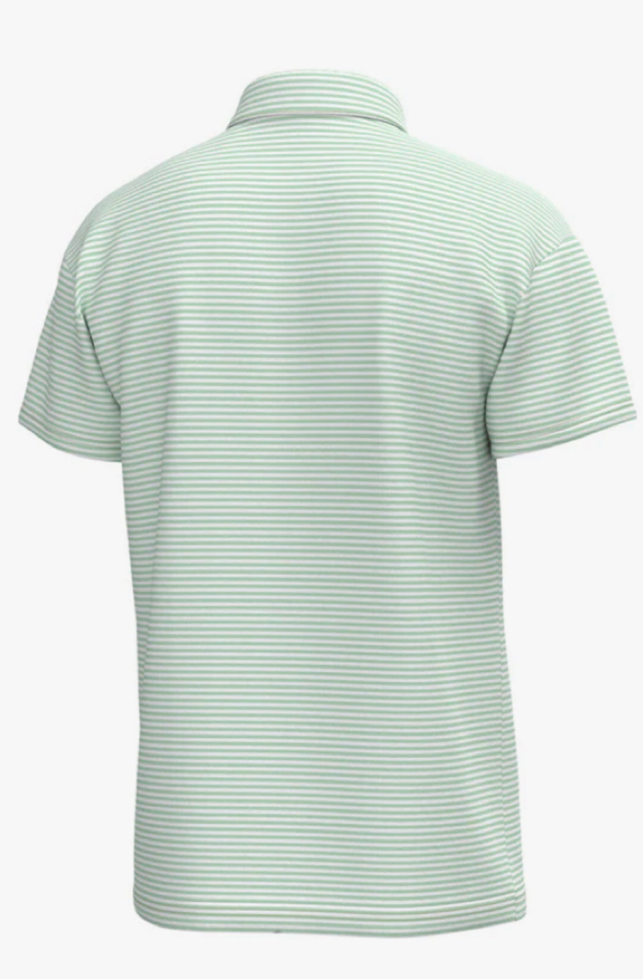 Morgan Stripe Performance Polo - Spring Green & White