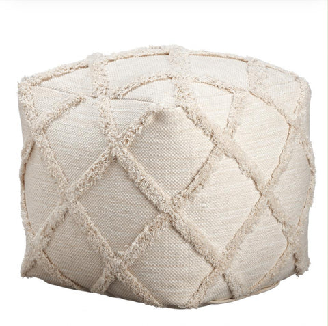 16” Diamond Slub Pouf