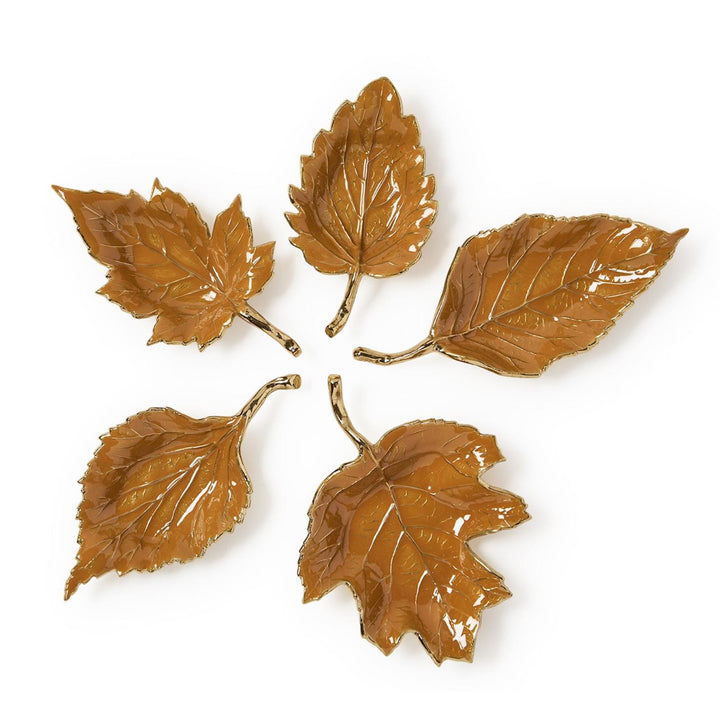 Enamel Leaf Trinket Dish