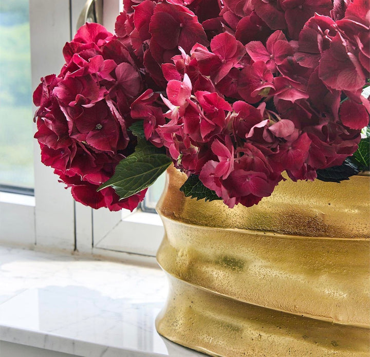 Golden Ripple Aluminum Planters