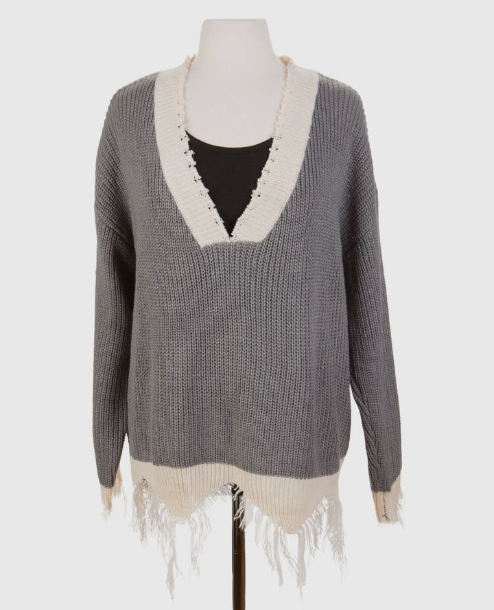 Cozy Fringe Hem Sweater