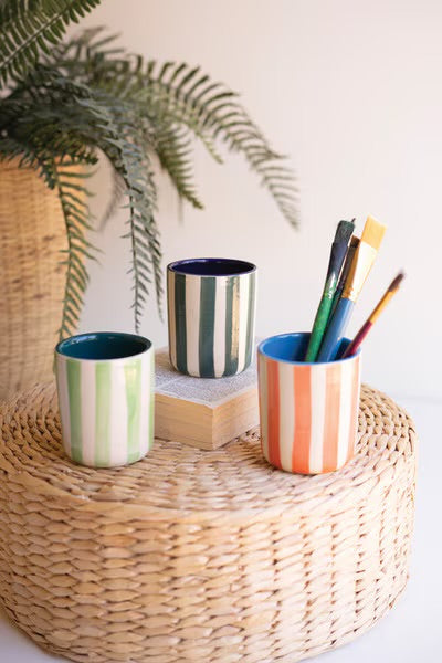 Riviera Stripe Ceramic Cup