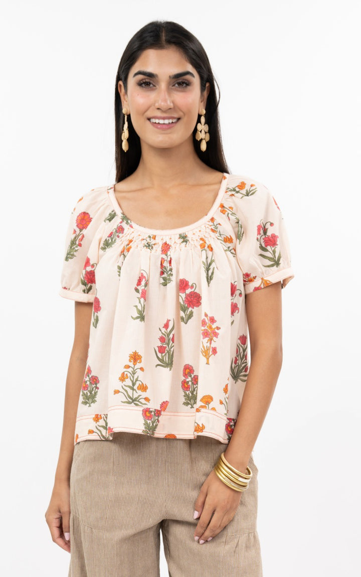 Bloom Button-Back Blouse
