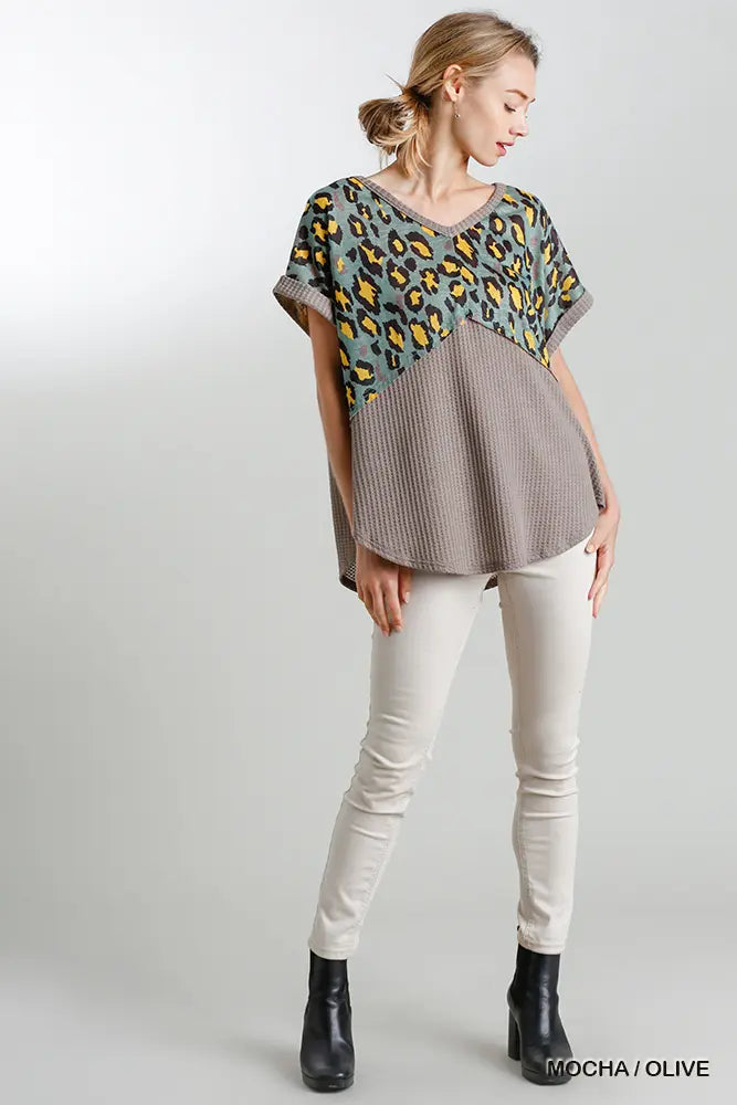 Savannah Crossback Leopard Top