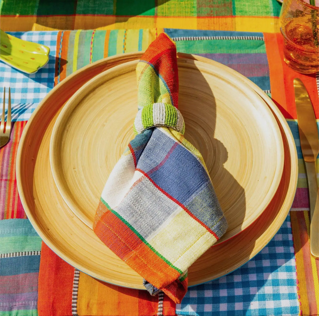 Color Pop Bright Plaid Cotton Napkin