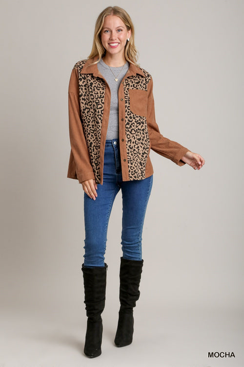 Leopard Corduroy Shacket