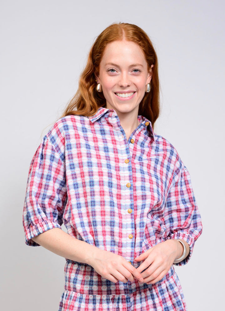 Stars & Stripes Seersucker Top