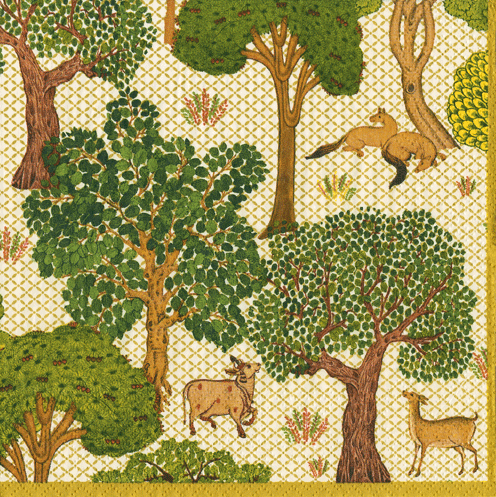 Caspari Woodland Safari Cocktail Napkins