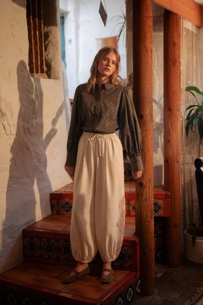 The Camille Lace Inset Pants