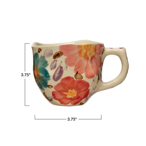 Hand-Painted Floral Mug