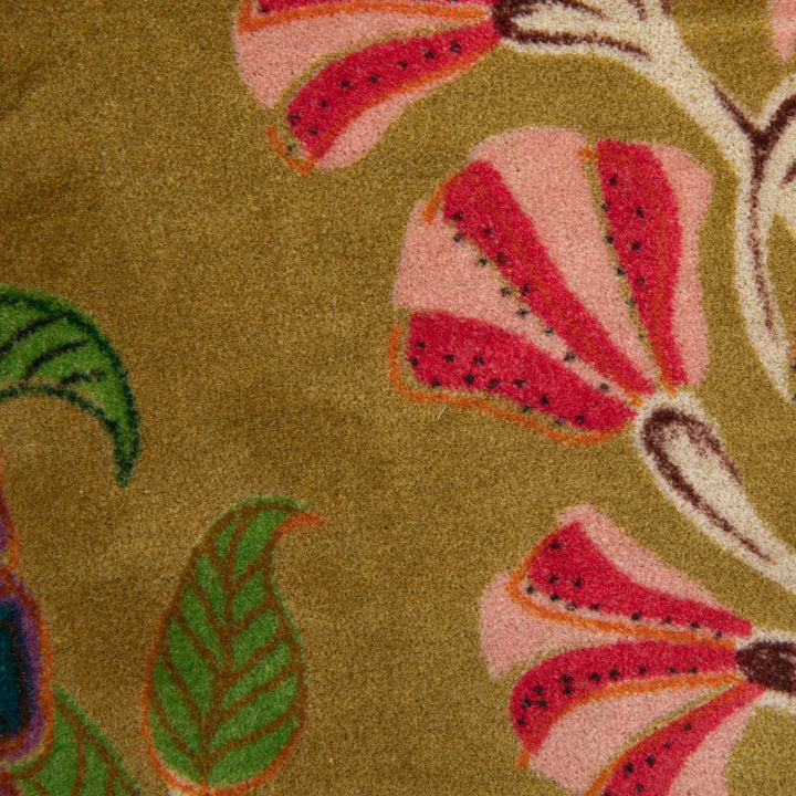 Golden Garden Velvet Pillow