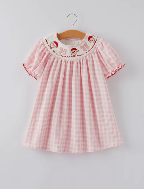 Plaid Smocked Santa Dress