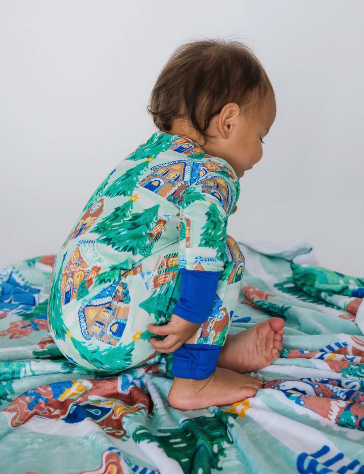 Gingerbread Village Convertible Onesie