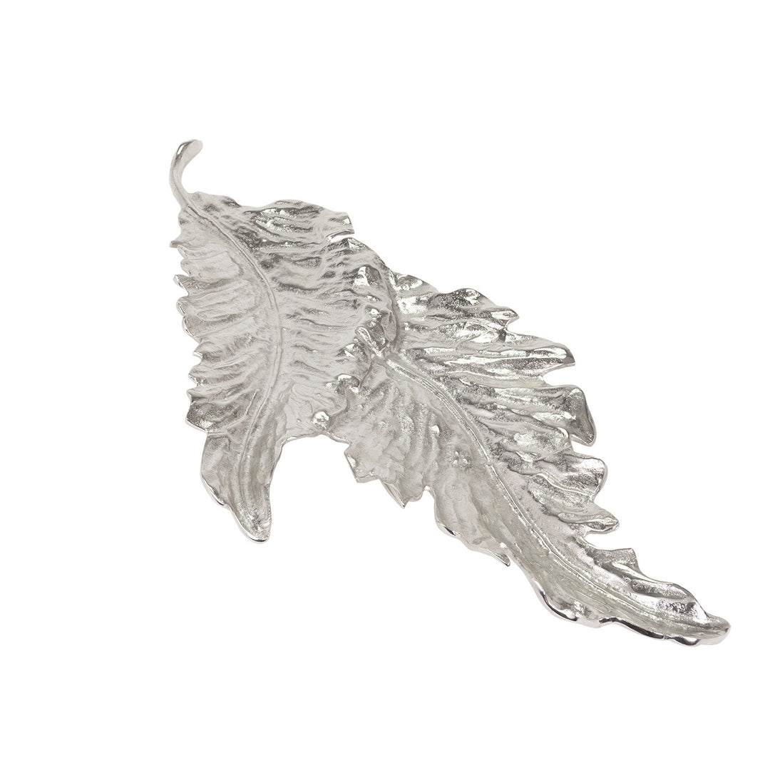Silver Feather Luxe Tray – 34” Long