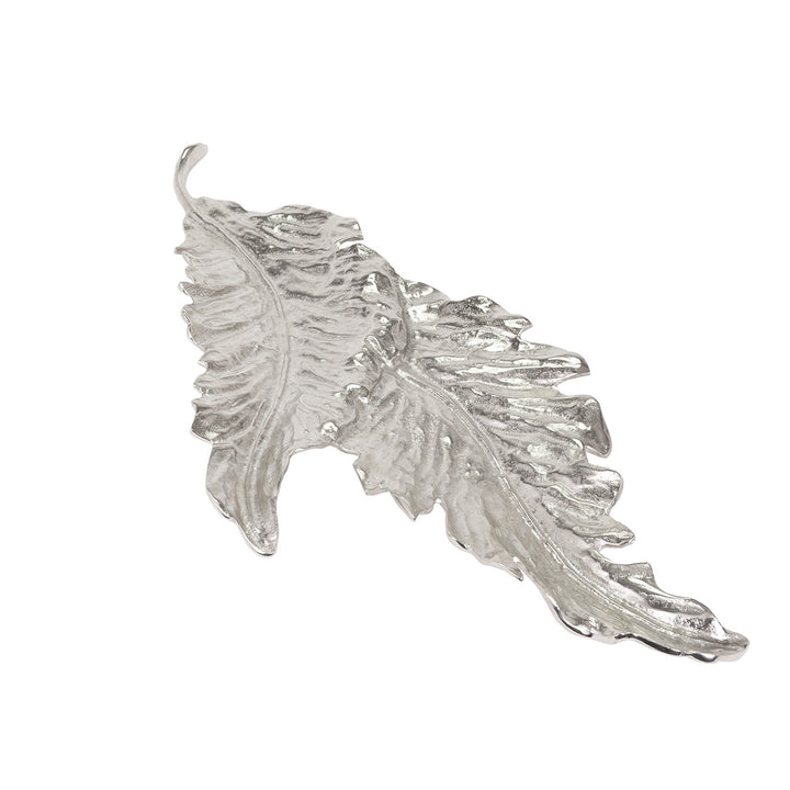 Silver Feather Luxe Tray – 34” Long