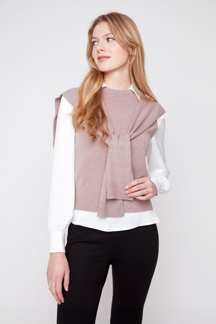 Rosewood Tie-Front Cardigan