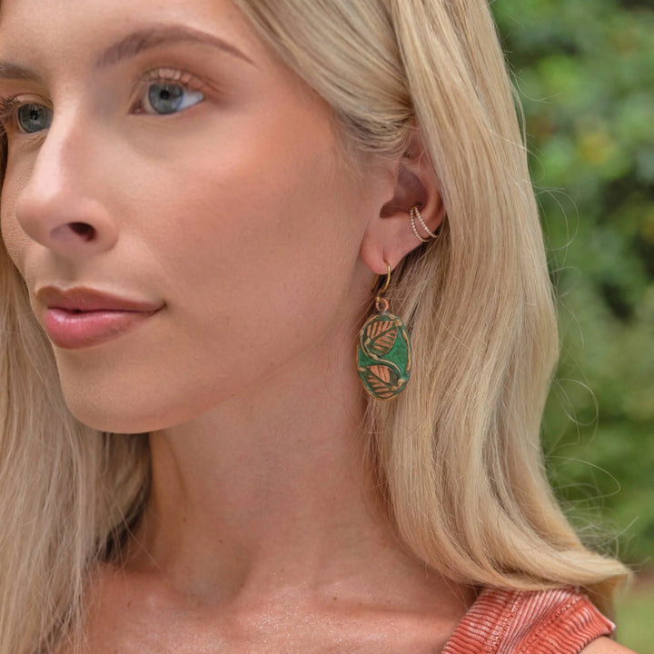 Brass Patina Earrings