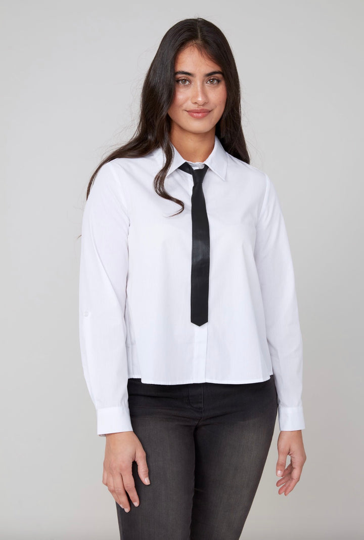 Pleated Perfection Button-Up Blouse