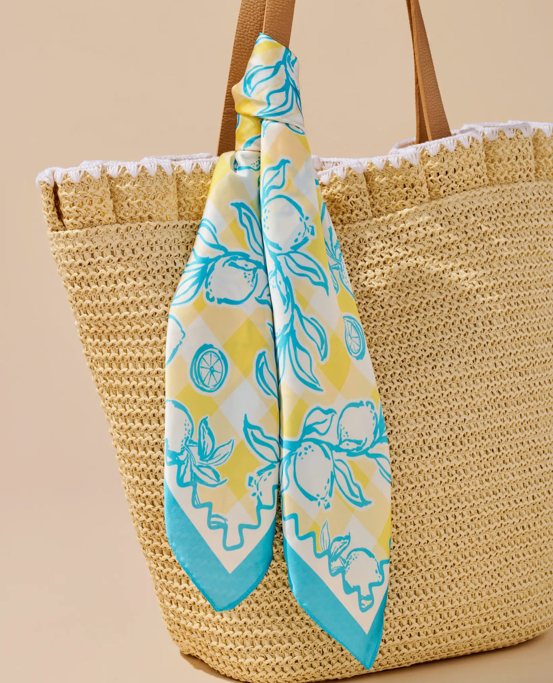 Lemon Picnic Square Scarf