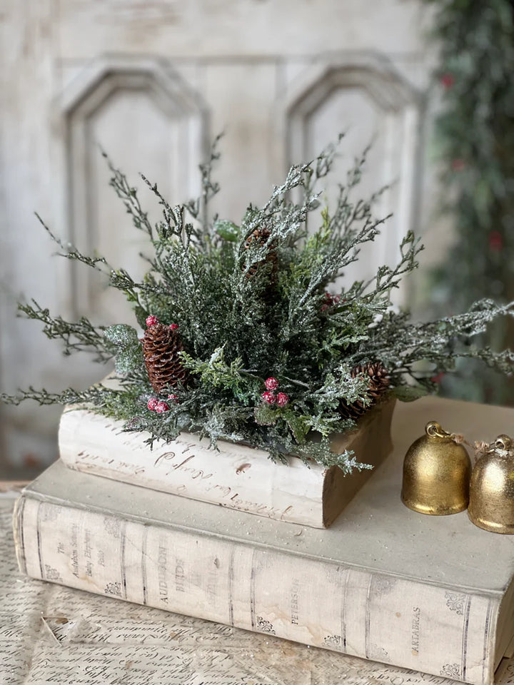 Frosted Cedar & Berry Half Sphere