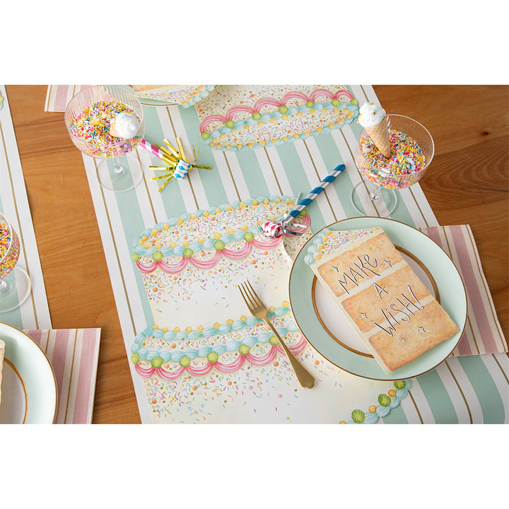 Die-Cut Birthday Cake Paper Placemats