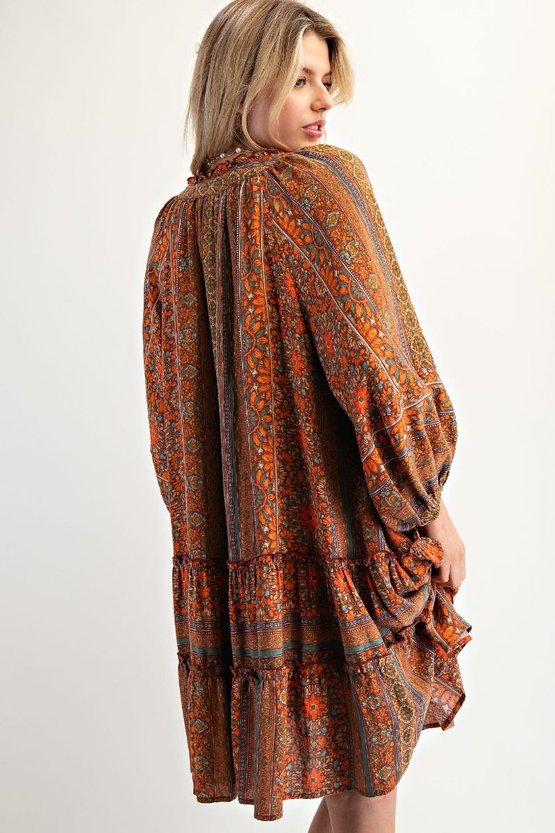 Autumn Muse Boho Dress - Plus