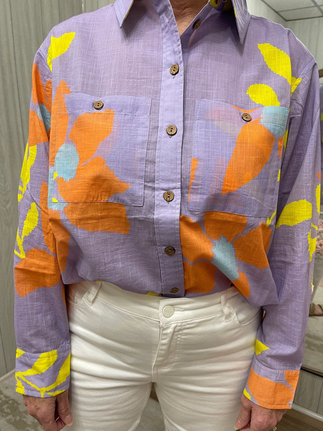 Purple Wildflowers Top