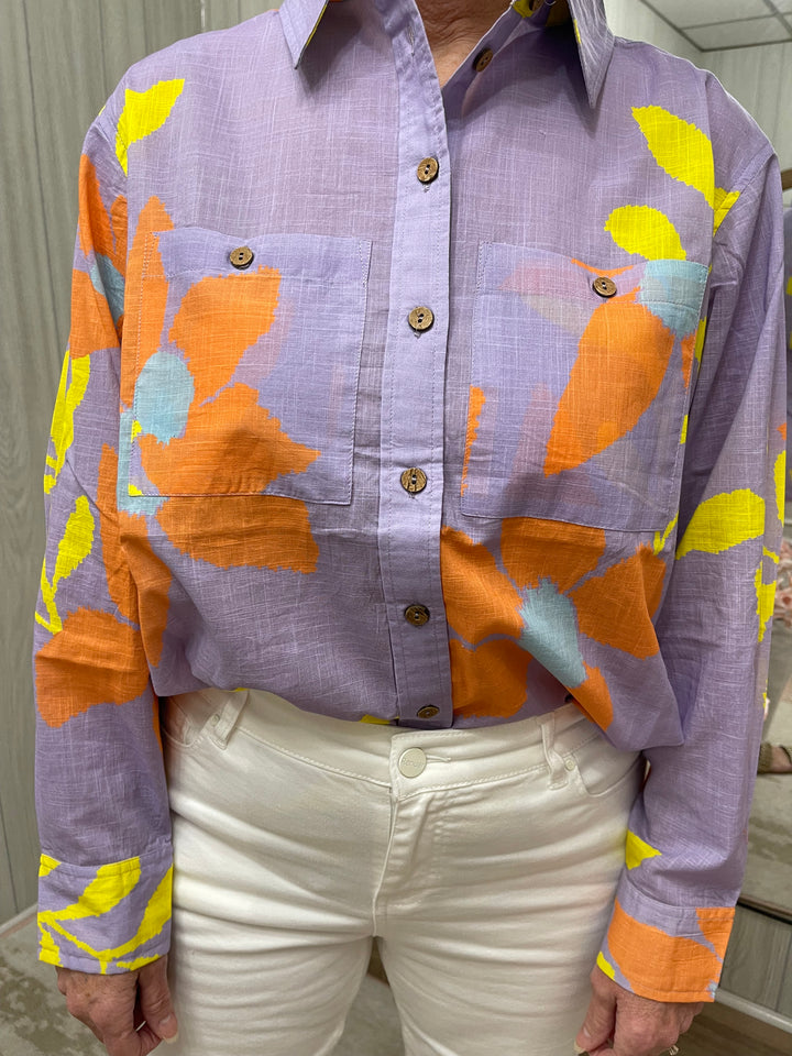 Purple Wildflowers Top