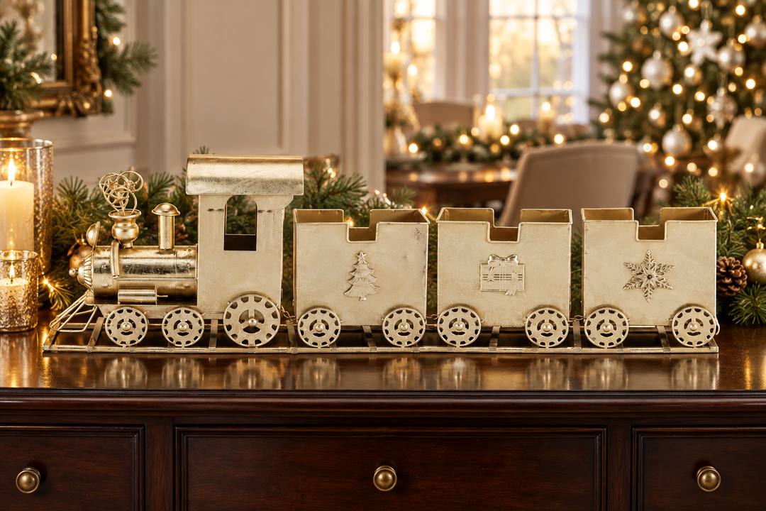 Champagne Christmas Express Iron Train