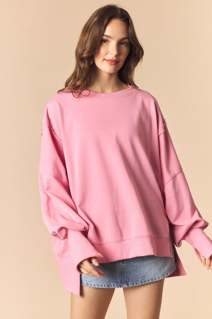 Pink Weekend Oversized Sweatshirt