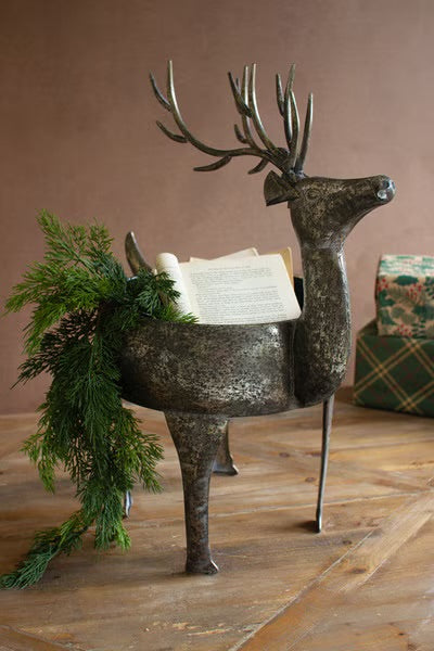 Woodland Stag Metal Planter