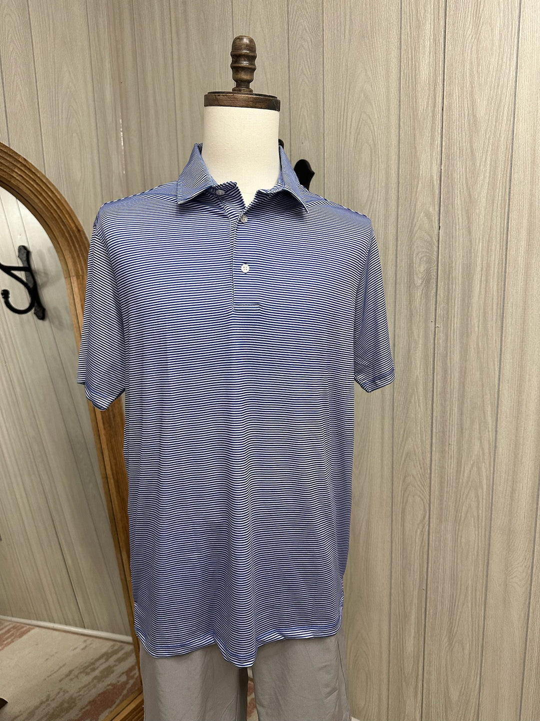 Navy & Light Blue Stripe Polo