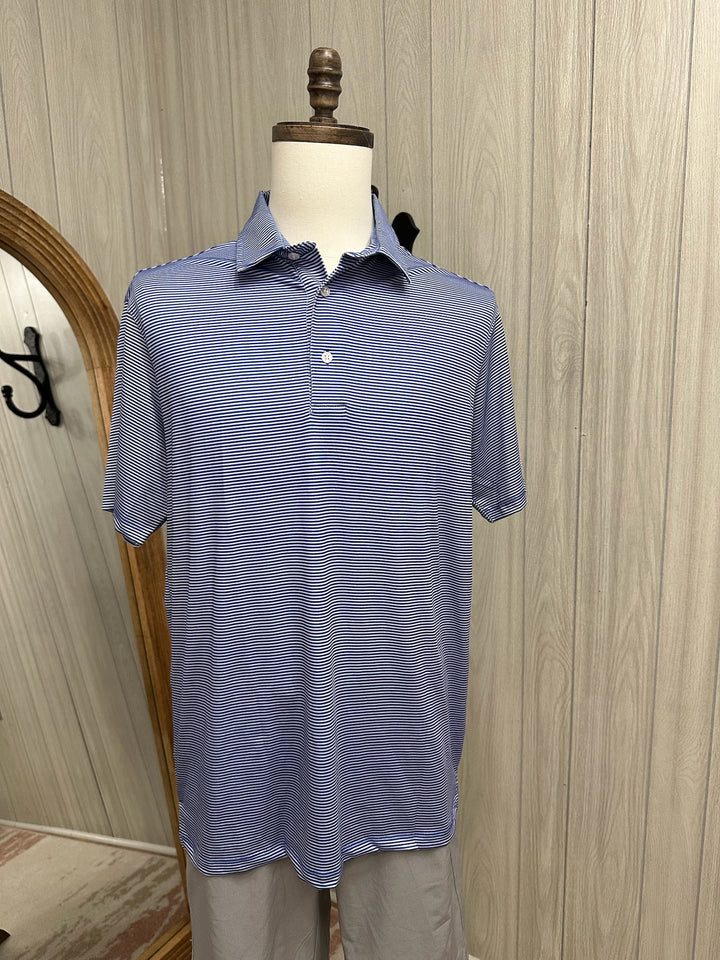Navy & Light Blue Stripe Polo