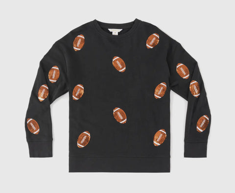 Sequin Football Sweatshirt