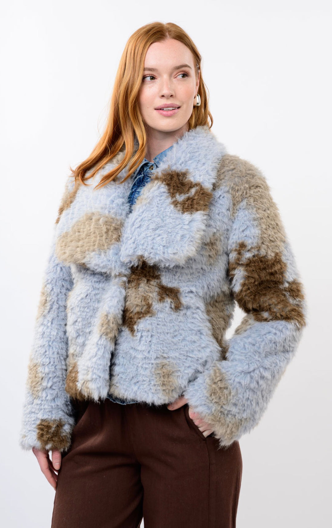 Blue Skies Faux Fur Jacket