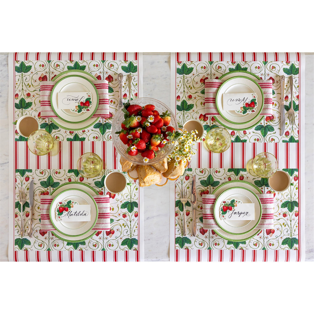 Classic Red Stripe Table Runner