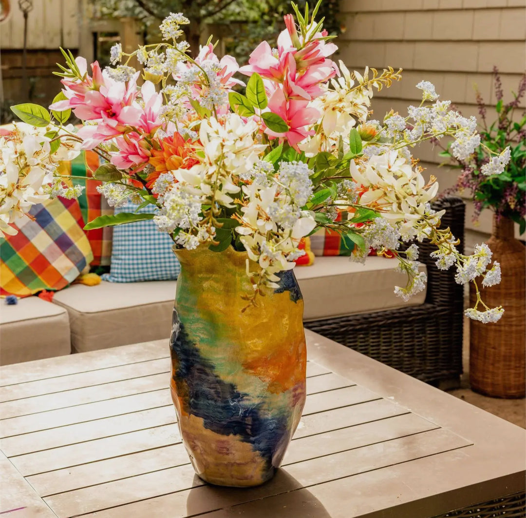 Sunset Brushstroke Statement Vase