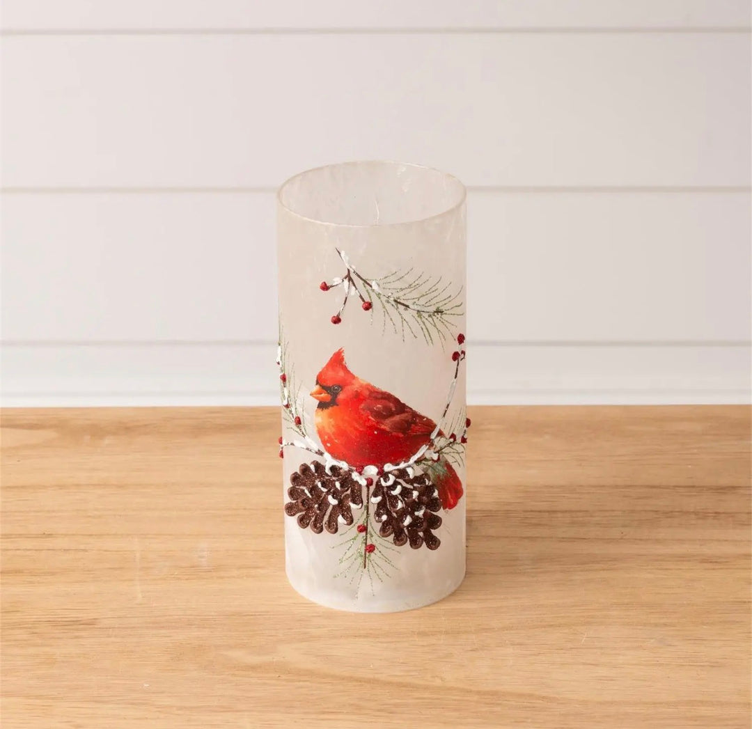 Frosted Cardinal Christmas Luminary
